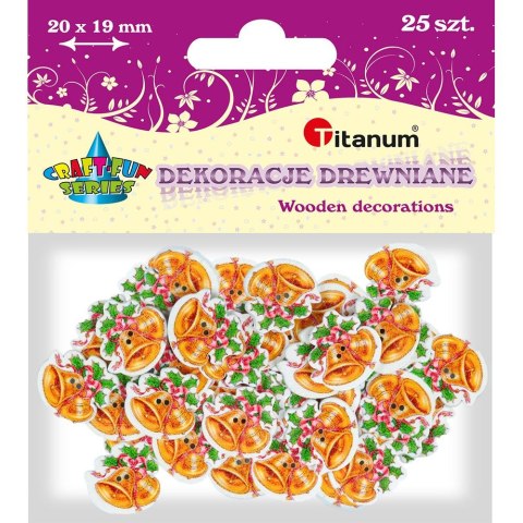 Titanum Dekoracje drewniane Titanum Craft-Fun Series Dzwonki bożonarodzeniowe do przyszycia