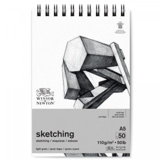 Winsor Blok artystyczny Winsor Szkicownik ze spiralą Sketching A5 110g 50k [mm:] 210x150 (6672001)