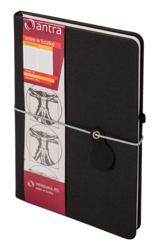 Antra Notes (notatnik) RENESANS CZARNY A5 96k. krata Antra