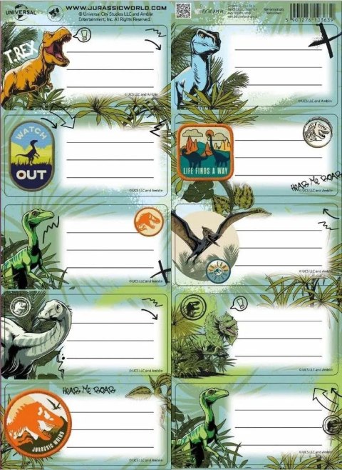Beniamin Naklejka na zeszyt Beniamin Jurassic park Beniamin Naklejka na zeszyt Beniamin Jurassic park