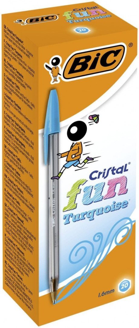 Bic Długopis 20 szt wkład turkusowy 1,6mm Bic (929074)