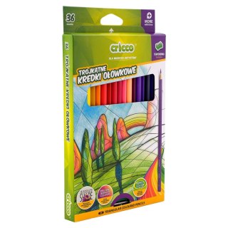 Cricco Kredki ołówkowe z temperówką 36 kol. Cricco (322K36AX)