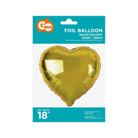 Godan Balon foliowy Godan serce złote 18 18cal (FG-S36ZL) Godan Balon foliowy Godan serce złote 18 18cal (FG-S36ZL)