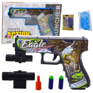 Lean Pistolet Lean Na Kulki Wodne Strzałki Piankowe Laser Nadruk Orzeł (24263)