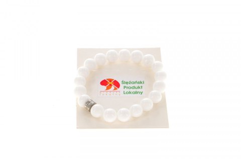 Mol Bransoletka Mol bransoletka jadeit górski biały 10mm Mol Bransoletka Mol bransoletka jadeit górski biały 10mm