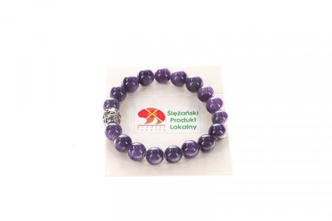 Mol Bransoletka Mol bransoletka jadeit górski szaro-fioletowy 10mm Mol Bransoletka Mol bransoletka jadeit górski szaro-fioletowy 10mm