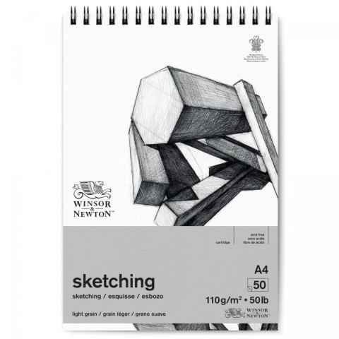 Winsor Blok artystyczny Winsor Szkicownik ze spiralą Sketching A4 110g 50k [mm:] 210x297 (6672002)