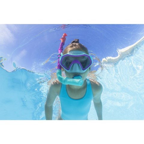 Best Way Maska pływacka Dziecięcy Zestaw Do Nurkowania Różowy Maska, Płetwy, Rurka Best Way (14444)