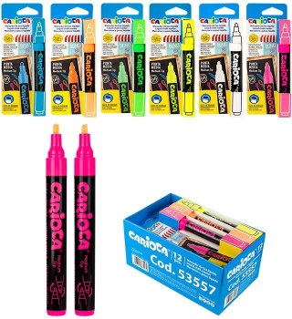 Carioca Marker kredowy Carioca 53557 display 6 kol. x 2 (160-2563)
