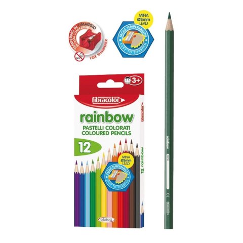 Fibracolor Kredki ołówkowe 12 kol. Fibracolor (8008621000951)