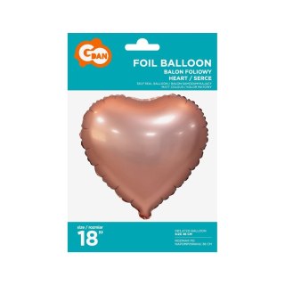 Godan Balon foliowy Godan serca 18 matowe, różowo-złote 18cal (BS-HMRZ)