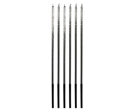 Godan Świeczka urodzinowa Godan Ombre, kolorowy brokat, 3x3x170mm, 6 szt. (7C-SOKB) Godan Świeczka urodzinowa Godan Ombre, kolorowy brokat, 3x3x170mm, 6 szt. (7C-SOKB)