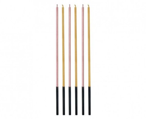Godan Świeczka urodzinowa Godan metaliczne, róż/złoty, 3x3x170mm, 6szt (7C-SMRZ) Godan Świeczka urodzinowa Godan metaliczne, róż/złoty, 3x3x170mm, 6szt (7C-SMRZ)