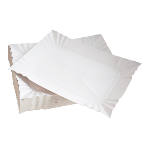 Tacka papierowa na grilla biała 14x25 100 sztuk Tacka papierowa na grilla biała 14x25 100 sztuk