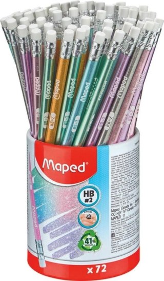 Maped Ołówek Maped gLITTER-BROKATOWY 72 SZT HB (851805)