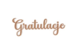 Sadpex Ozdoba drewniana Sadpex GRATULACJE DNG15B (5SZT)