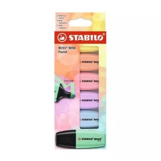 Stabilo Zakreślacz Stabilo BOSS MINI PASTEL 6SZT mix 2-5mm (07/6-2-01)
