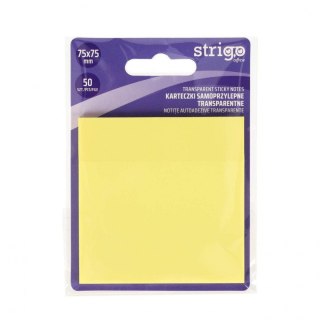 Strigo Notes samoprzylepny Strigo strzałki 4kol 75x75 żółty 50k [mm:] 76x76 (SSN029)