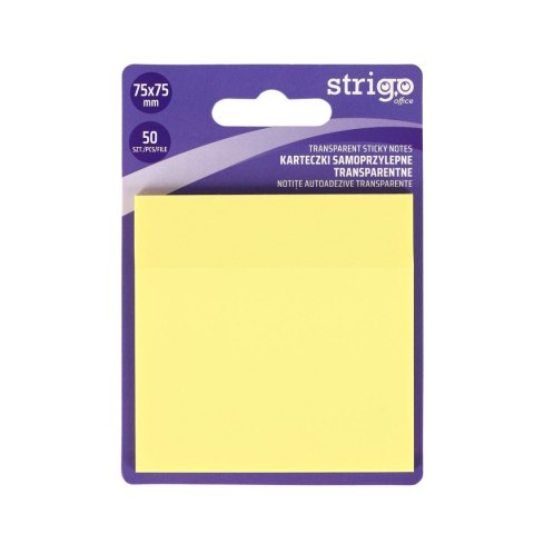 Strigo Notes samoprzylepny Strigo strzałki 4kol 75x75 żółty 50k [mm:] 76x76 (SSN029)