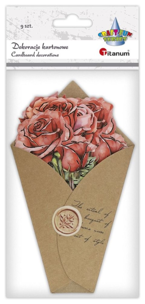 Titanum Ozdoba papierowa Titanum Craft-Fun Series Flower Letter róże (24XQ0501-12) Titanum Ozdoba papierowa Titanum Craft-Fun Series Flower Letter róże (24XQ0501-12)