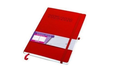 Antra Kalendarz książkowy (terminarz) 18-M-CY TDW CZERWONY B5 Antra (2025/2026)