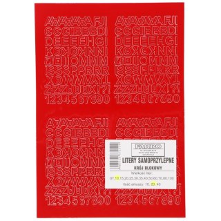 Farro Litery samoprzylepne czerwony Farro