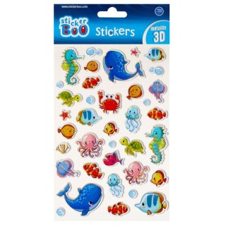 Stickerboo Naklejka (nalepka) Stickerboo S-Boo Metalic 3d Rybki (493714)
