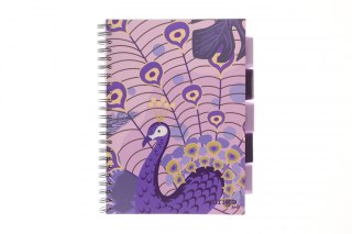 Strigo Kołozeszyt (kołonotatnik) PROJECT BOOK JUNGLA fioletowy B5 100k. 80g krata Strigo (PADS037)