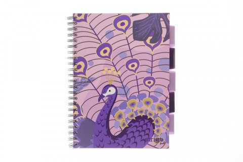 Strigo Kołozeszyt (kołonotatnik) PROJECT BOOK JUNGLA fioletowy B5 100k. 80g krata Strigo (PADS037)