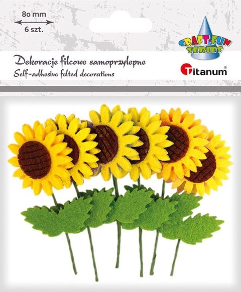 Titanum Ozdoba filcowa Titanum Craft-Fun Series słoneczniki na druciku Titanum Ozdoba filcowa Titanum Craft-Fun Series słoneczniki na druciku