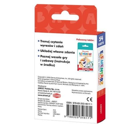 Ameet Książeczka edukacyjna Ameet Disney Uczy. Tworzę zdania i czytam. Karty (UEK 9301)