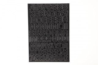 Farro Litery samoprzylepne czarny Farro