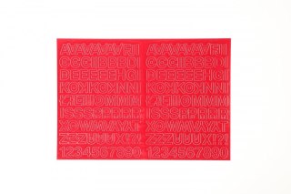 Farro Litery samoprzylepne czerwony Farro