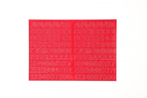 Farro Litery samoprzylepne czerwony Farro