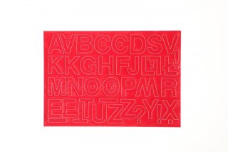 Farro Litery samoprzylepne czerwony Farro