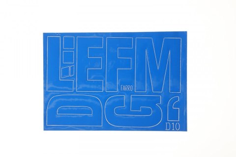 Farro Litery samoprzylepne niebieski Farro