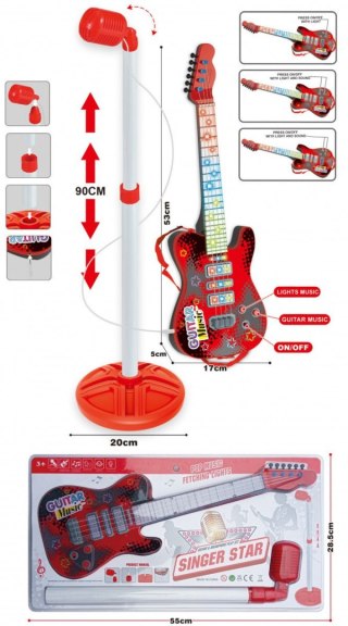 Lean Gitara Lean z mikrofonem na statywie (20893)