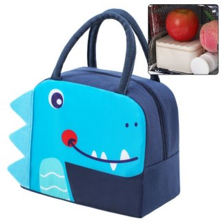 Lean Torebka Lean Termiczna Izolacyjna Śniadaniowa Lunch Bag Dinozaur Niebieski 23cm (21576)