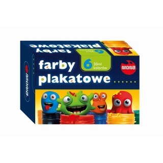 Mona Farby plakatowe Mona kolor: mix 20ml 6 kolor.