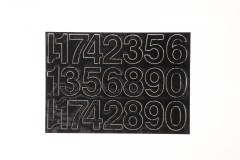 Farro Cyfry samoprzylepne czarne Farro