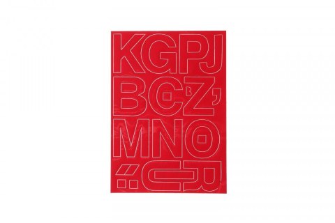 Farro Litery samoprzylepne czerwony Farro