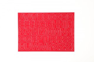 Farro Litery samoprzylepne czerwony Farro