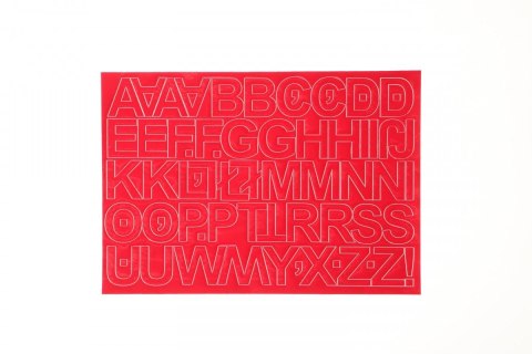 Farro Litery samoprzylepne czerwony Farro