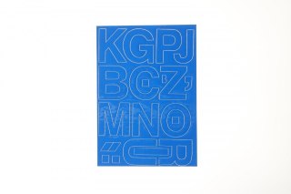 Farro Litery samoprzylepne niebieski Farro