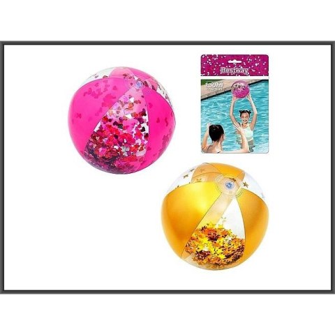 Hipo Piłka plażowa Hipo dmuchana z brokatem 41 cm PVC PCW śr. 410mm (B31050) Hipo Piłka plażowa Hipo dmuchana z brokatem 41 cm PVC PCW śr. 410mm (B31050)