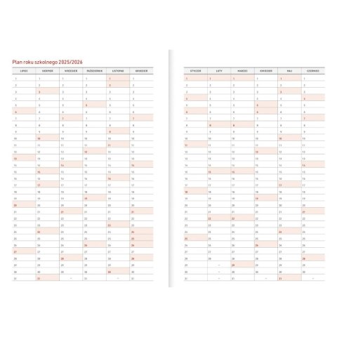 Wydawnictwo Wokół Nas Kalendarz nauczyciela książkowy (terminarz) Wydawnictwo Wokół Nas PCV EKO bezbarwny B6 (A5TN089B)
