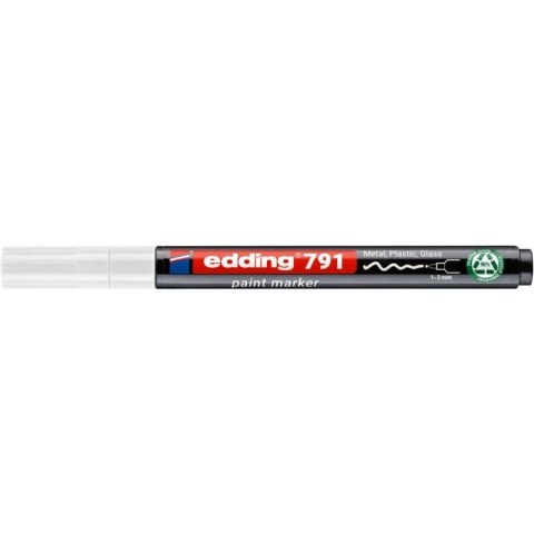 Edding Marker olejowy Edding PCR E-791 biały 1,0-2,0mm okrągła końcówka (ED-791PCR049) Edding Marker olejowy Edding PCR E-791 biały 1,0-2,0mm okrągła końcówka (ED-791PCR049)