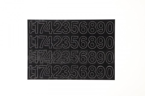 Farro Cyfry samoprzylepne czarne Farro (35mm)