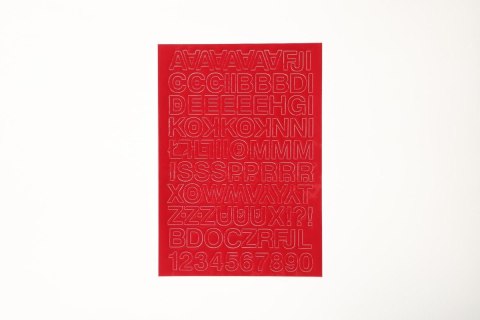 Farro Litery samoprzylepne czerwony Farro