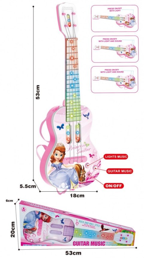 Lean Gitara Lean dziecięca z księżniczką (20894) Lean Gitara Lean dziecięca z księżniczką (20894)